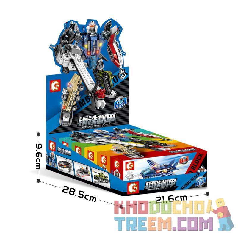 LIMO TOY KB087 SEMBO 103104 103099 103100 103101 103102 103103 non  TÀU NGẦM TRỰC THĂNG XE BỌC THÉP TĂNG MÁY BAY CHIẾN KẾT HỢP THÀNH NGƯỜI bộ đồ chơi xếp lắp ráp ghép mô hình Transformers MECHA OF STEEL Robot Đại Chiến Người Máy Biến Hình 733 khối