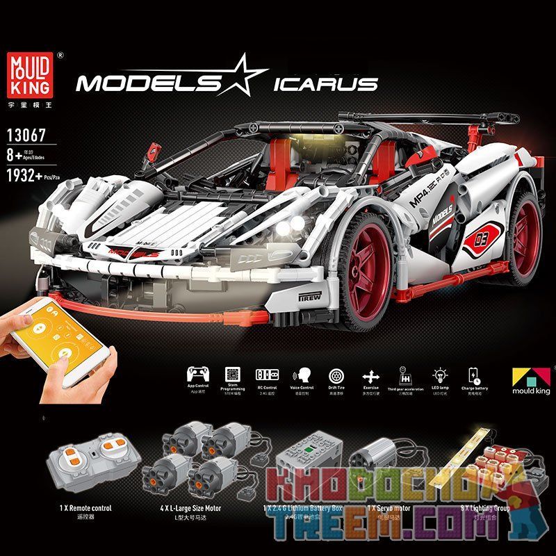 MouldKing 13067 Mould King 13067 REBRICKABLE MOC-4562 4562 MOC4562 non  SIÊU XE ĐIỀU KHIỂN TỪ XA bộ đồ chơi xếp lắp ráp ghép mô hình  ICARUS SUPERCAR Kỹ Thuật Công Nghệ Cao Mô Hình Phương Tiện 1932 khối