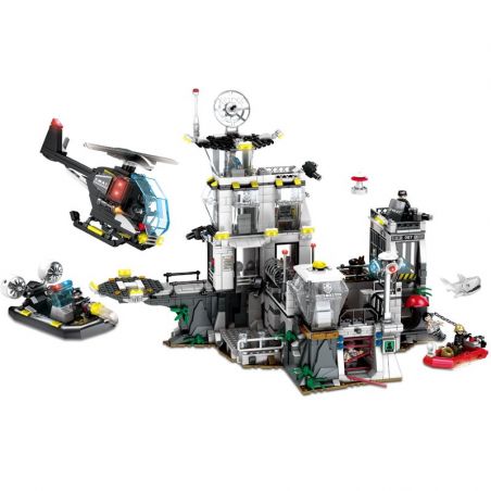 SEMBO 102487 non  NHÀ TÙ TRÊN ĐẢO bộ đồ chơi xếp lắp ráp ghép mô hình Swat Special Force Đặc Nhiệm 1548 khối