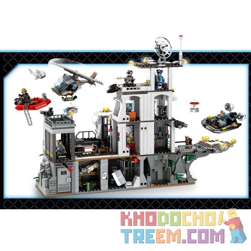 SEMBO 102487 non  NHÀ TÙ TRÊN ĐẢO bộ đồ chơi xếp lắp ráp ghép mô hình Swat Special Force Đặc Nhiệm 1548 khối SEMBO 102487 non  NHÀ TÙ TRÊN ĐẢO bộ đồ chơi xếp lắp ráp ghép mô hình Swat Special Force Đặc Nhiệm 1548 khối