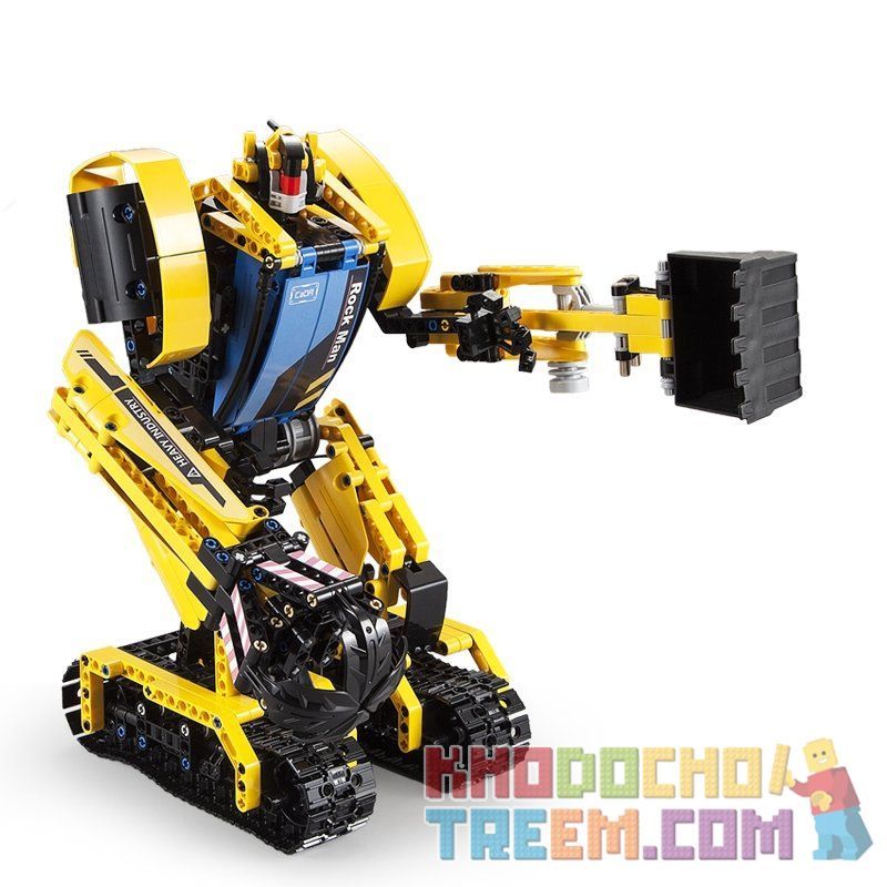 CADA C51026 51026 non  ROBOT BIẾN HÌNH MÁY XÚC ĐIỀU KHIỂN TỪ XA bộ đồ chơi xếp lắp ráp ghép mô hình  ROCK MAN Kỹ Thuật Công Nghệ Cao Mô Hình Phương Tiện 930 khối