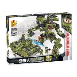 PanlosBrick 621021 Panlos Brick 621021 non  ROBOT BIẾN HÌNH XE TĂNG bộ đồ chơi xếp lắp ráp ghép mô hình Transformers SUPER DEFORMATION TYPE 99 MAIN BATTLE TANK Robot Đại Chiến Người Máy Biến Hình 830 khối