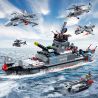 GUDI 8719 non  SIÊU HẠM ĐỘI 8 TÀU CHIẾN bộ đồ chơi xếp lắp ráp ghép mô hình Military Army SUPER SENTAI Quân Sự Bộ Đội 689 khối