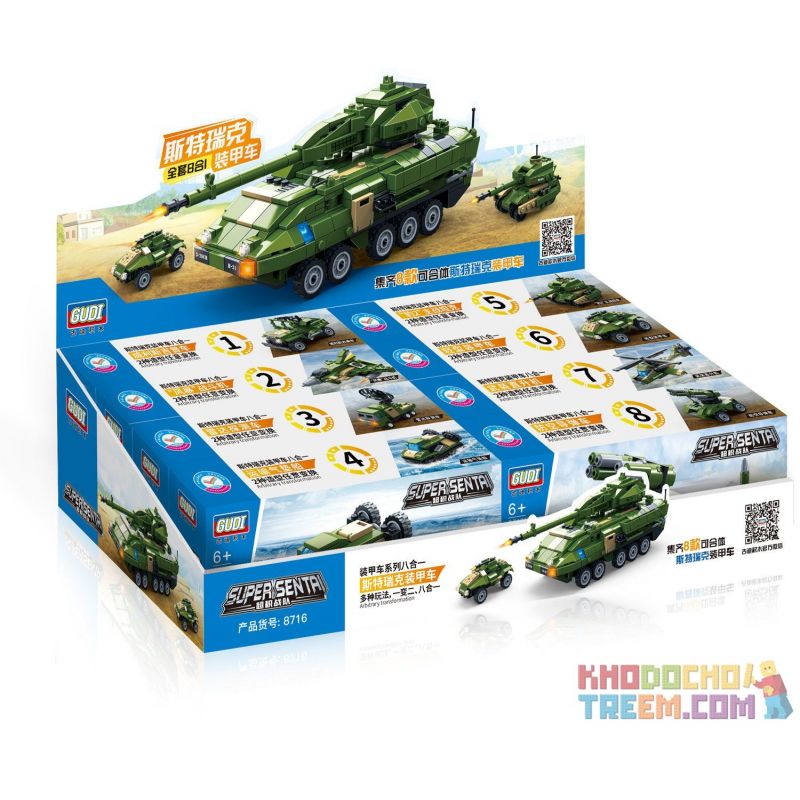 GUDI 8716A 8716B 8716C 8716D 8716E 8716F 8716G 8716H non  XE TĂNG BỌC THÉP bộ đồ chơi xếp lắp ráp ghép mô hình Military Army SUPER SENTAI Quân Sự Bộ Đội 658 khối GUDI 8716A 8716B 8716C 8716D 8716E 8716F 8716G 8716H non  XE TĂNG BỌC THÉP bộ đồ chơi xếp lắp ráp ghép mô hình Military Army SUPER SENTAI Quân Sự Bộ Đội 658 khối