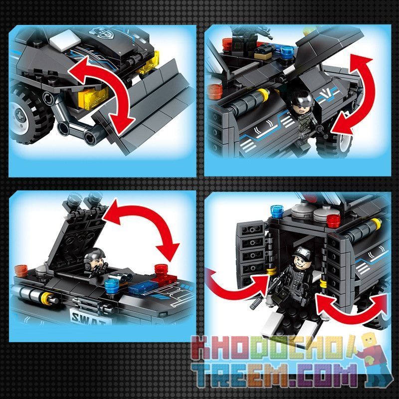 SEMBO 102407 non  ĐỘI ĐẶC NHIỆM BLACK HAWK BẢO VỆ NGÂN HÀNG bộ đồ chơi xếp lắp ráp ghép mô hình Swat Special Force 549 khối SEMBO 102407 non  ĐỘI ĐẶC NHIỆM BLACK HAWK BẢO VỆ NGÂN HÀNG bộ đồ chơi xếp lắp ráp ghép mô hình Swat Special Force 549 khối