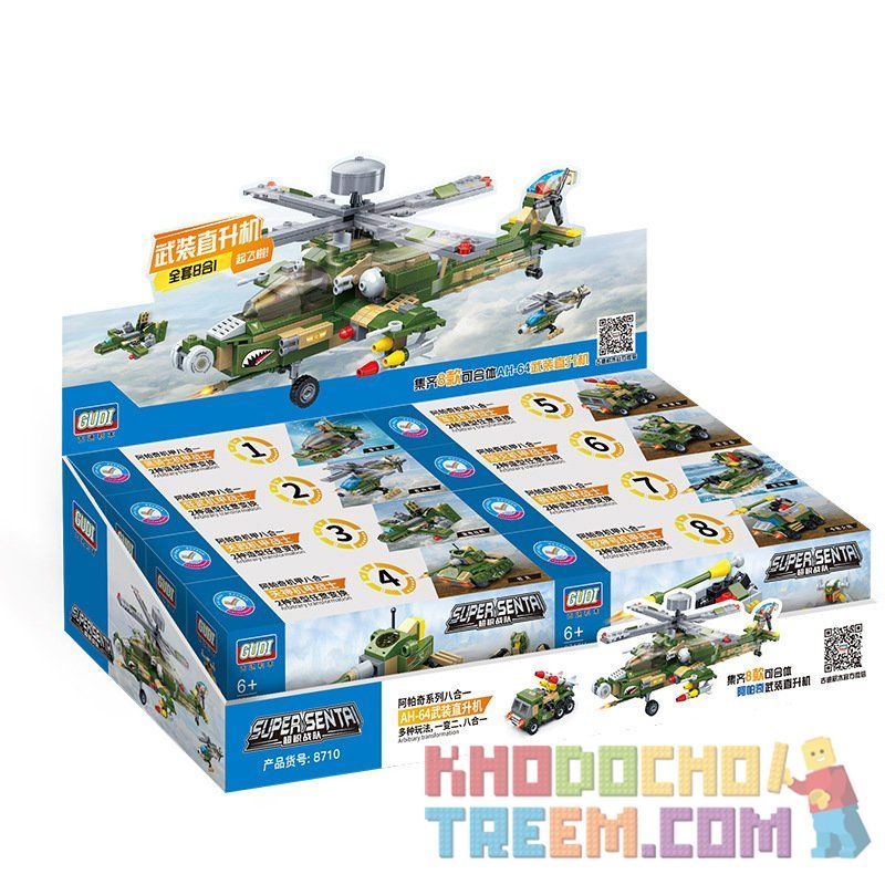 GUDI 8710 non  BIỆT ĐỘI KHÔNG CHIẾN TẬP HỢP 8 APACHE TRANG BỊ MÁY BAY TRỰC THĂNG bộ đồ chơi xếp lắp ráp ghép mô hình Military Army SUPER SENTAI Quân Sự Bộ Đội 648 khối GUDI 8710 non  BIỆT ĐỘI KHÔNG CHIẾN TẬP HỢP 8 APACHE TRANG BỊ MÁY BAY TRỰC THĂNG bộ đồ chơi xếp lắp ráp ghép mô hình Military Army SUPER SENTAI Quân Sự Bộ Đội 648 khối