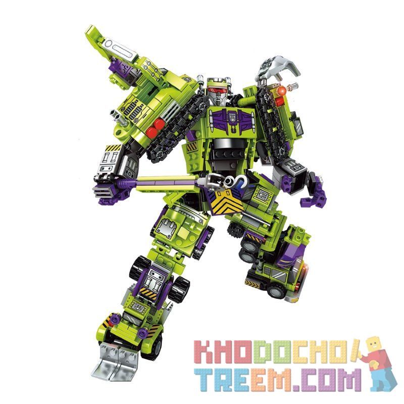 LIMO TOY KB086 SEMBO 103081 103082 103083 103084 103085 103086 non  NGƯỜI MÁY BIẾN HÌNH KẾT HỢP 6 MẪU XE PHƯƠNG TIỆN XÂY DỰNG bộ đồ chơi xếp lắp ráp ghép mô hình Transformers MECHA OF STEEL Robot Đại Chiến Người Máy Biến Hình 709 khối