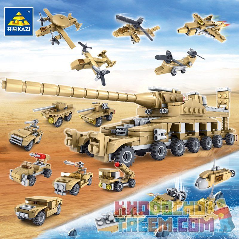 Kazi KY84031 84031 non  CUỘC CHIẾN CHẤN ĐỘNG KHẨU SIÊU PHÁO VÀ 16 VŨ KHÍ MẠNH MẼ bộ đồ chơi xếp lắp ráp ghép mô hình Military Army THUNDER FIRE Quân Sự Bộ Đội 544 khối
