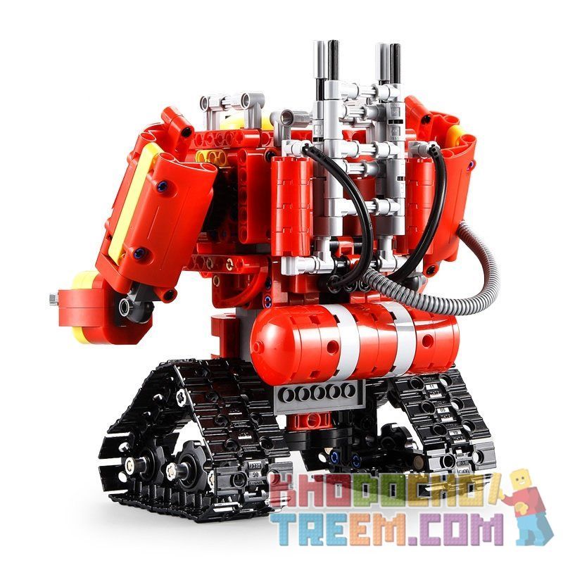 DOUBLEE CADA C51048 51048 non  ROBOT CỨU HỎA bộ đồ chơi xếp lắp ráp ghép mô hình  DREADNAUGHT Kỹ Thuật Công Nghệ Cao Mô Hình Phương Tiện 527 khối