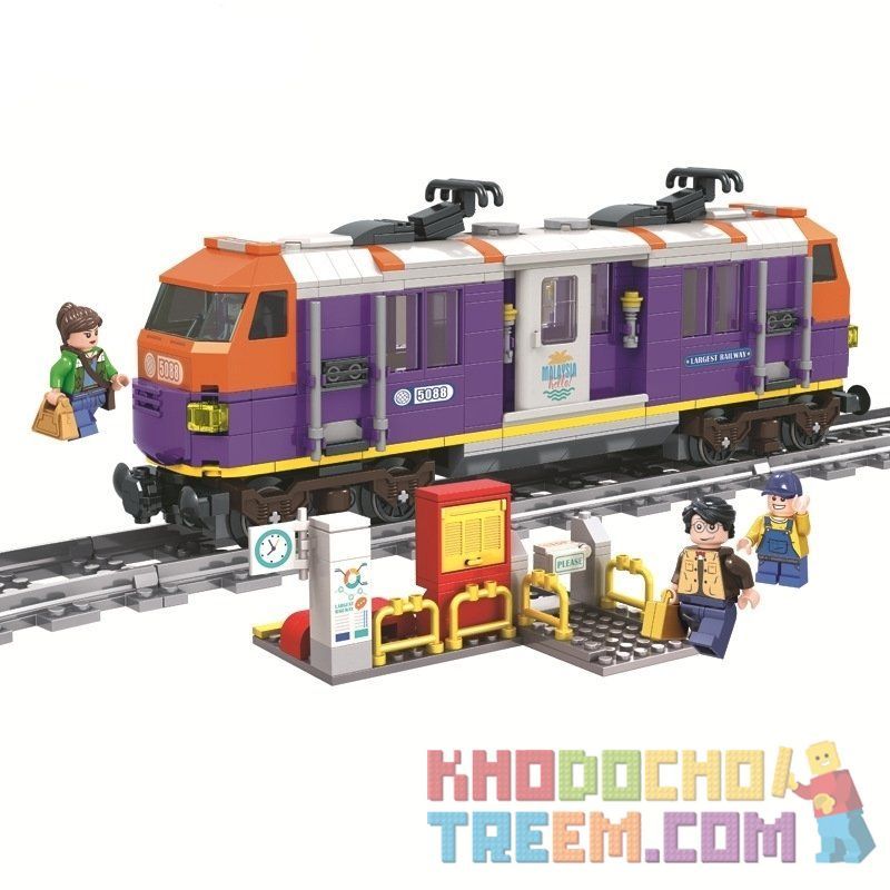 Winner 5088 non Lego TÀU ĐIỆN CHỞ KHÁCH bộ đồ chơi xếp lắp ráp ghép mô hình Trains Tàu Hỏa 526 khối