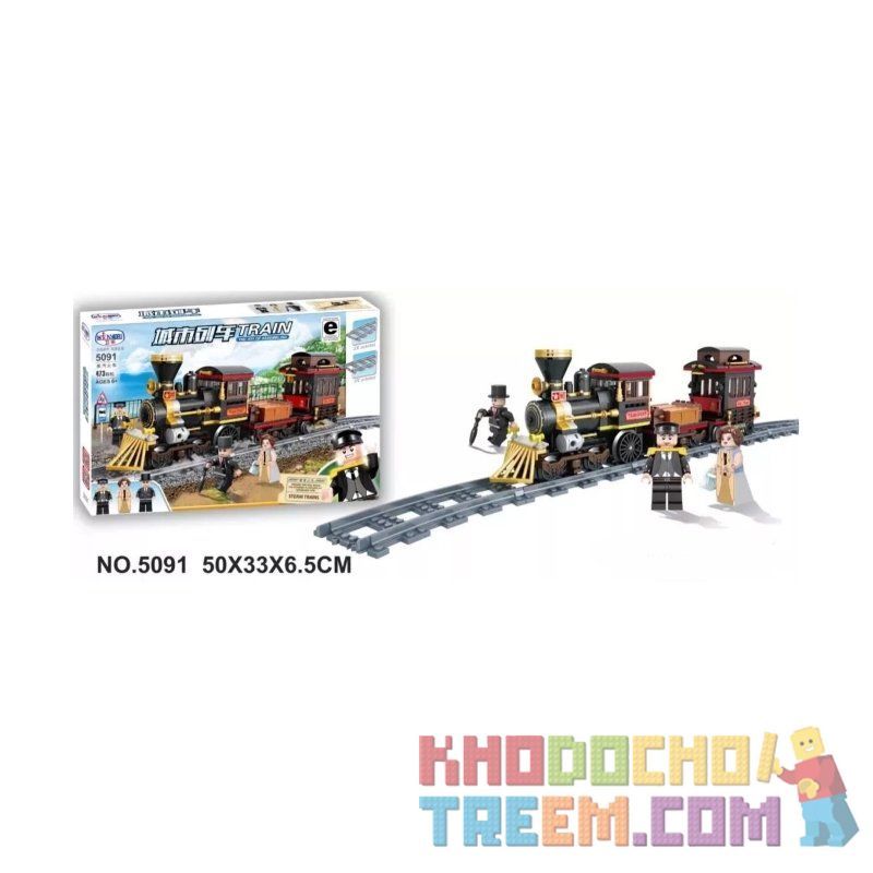 Winner 5091 non  TÀU HỎA THÀNH PHỐ bộ đồ chơi xếp lắp ráp ghép mô hình Trains 473 khối