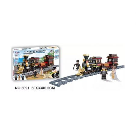 Winner 5091 non  TÀU HỎA THÀNH PHỐ bộ đồ chơi xếp lắp ráp ghép mô hình Trains 473 khối