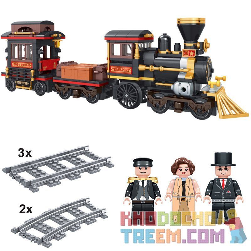 Winner 5091 non Lego TÀU HỎA THÀNH PHỐ bộ đồ chơi xếp lắp ráp ghép mô hình Trains 473 khối