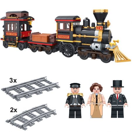 Winner 5091 non  TÀU HỎA THÀNH PHỐ bộ đồ chơi xếp lắp ráp ghép mô hình Trains 473 khối