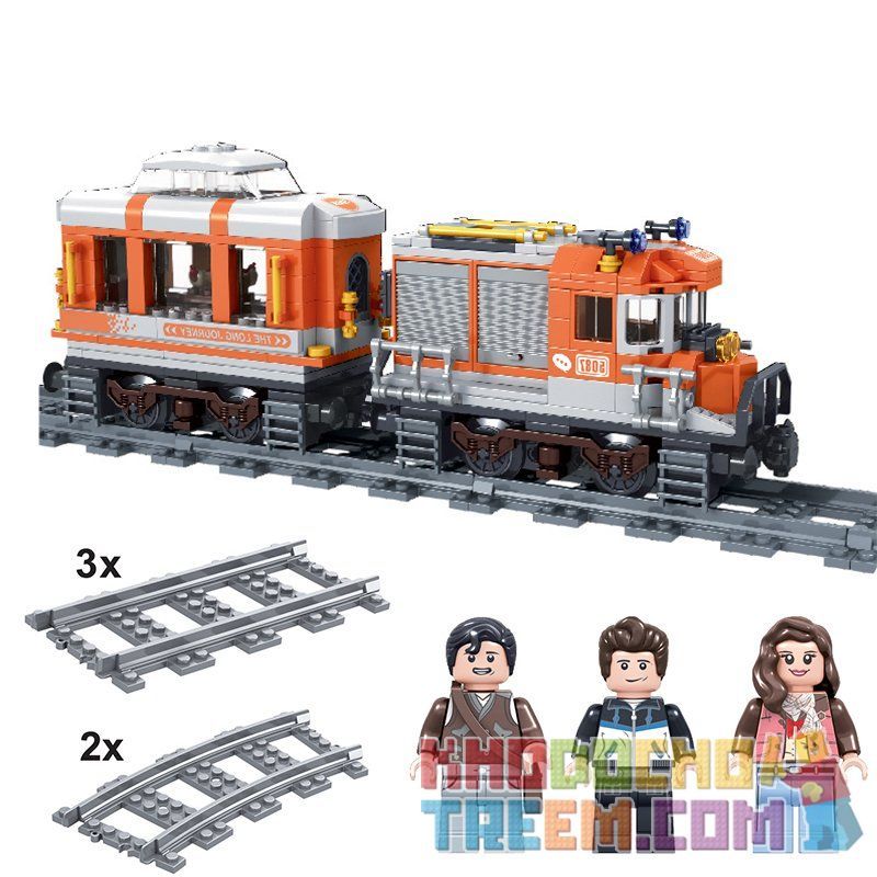 Winner 5087 non  TÀU HỎA ĐƯỜNG DÀI bộ đồ chơi xếp lắp ráp ghép mô hình Trains 473 khối