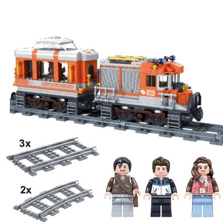 Winner 5087 non  TÀU HỎA ĐƯỜNG DÀI bộ đồ chơi xếp lắp ráp ghép mô hình Trains 473 khối