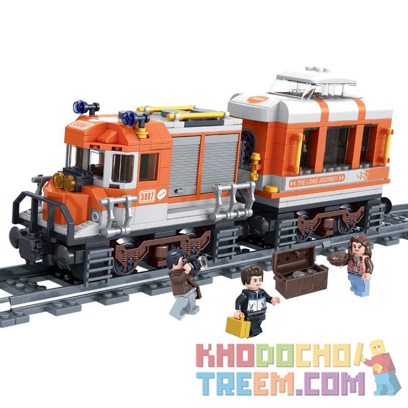 Winner 5087 non Lego TÀU HỎA ĐƯỜNG DÀI bộ đồ chơi xếp lắp ráp ghép mô hình Trains 473 khối