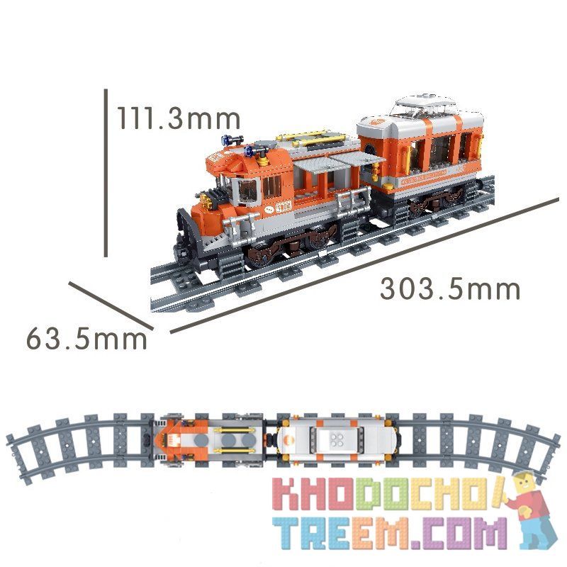 Winner 5087 non  TÀU HỎA ĐƯỜNG DÀI bộ đồ chơi xếp lắp ráp ghép mô hình Trains 473 khối