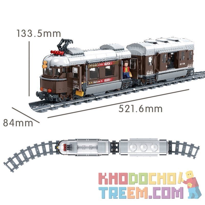 Winner 5090 non  TÀU ĐIỆN CHỞ KHÁCH 2 TOA bộ đồ chơi xếp lắp ráp ghép mô hình Trains Tàu Hỏa 923 khối Winner 5090 non  TÀU ĐIỆN CHỞ KHÁCH 2 TOA bộ đồ chơi xếp lắp ráp ghép mô hình Trains Tàu Hỏa 923 khối