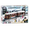 Winner 5090 non  TÀU ĐIỆN CHỞ KHÁCH 2 TOA bộ đồ chơi xếp lắp ráp ghép mô hình Trains Tàu Hỏa 923 khối