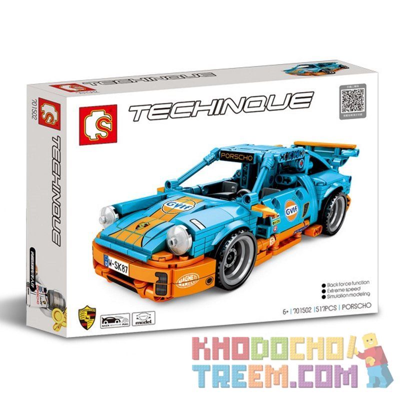 IBLOCK PL-920-144 920-144 PL920-144 SEMBO 701502 non  XE ĐUA THỂ THAO bộ đồ chơi xếp lắp ráp ghép mô hình  PORSCHO Kỹ Thuật Công Nghệ Cao Mô Hình Phương Tiện 517 khối