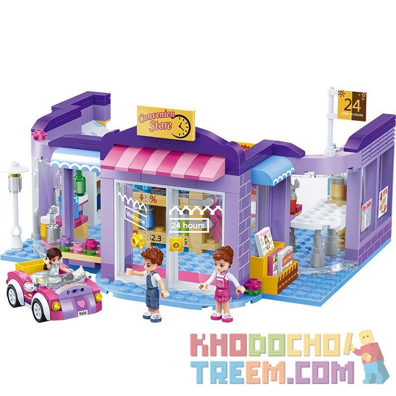 GUDI 9606 non Lego CỬA HÀNG TIỆN LỢI KREIS bộ đồ chơi xếp lắp ráp ghép mô hình Modern Girls MODERN GIRLS CONVENIENCE STORE Những Cô Gái Hiện Đại 470 khối