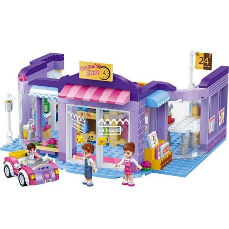 GUDI 9606 non  CỬA HÀNG TIỆN LỢI KREIS bộ đồ chơi xếp lắp ráp ghép mô hình Modern Girls MODERN GIRLS CONVENIENCE STORE Những Cô Gái Hiện Đại 470 khối