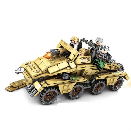 SEMBO 101341 non  XE BỌC THÉP CHIẾN ĐẤU bộ đồ chơi xếp lắp ráp ghép mô hình Empires Of Steel Đế Chế Thép 395 khối