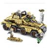 SEMBO 101341 non  XE BỌC THÉP CHIẾN ĐẤU bộ đồ chơi xếp lắp ráp ghép mô hình Empires Of Steel Đế Chế Thép 395 khối