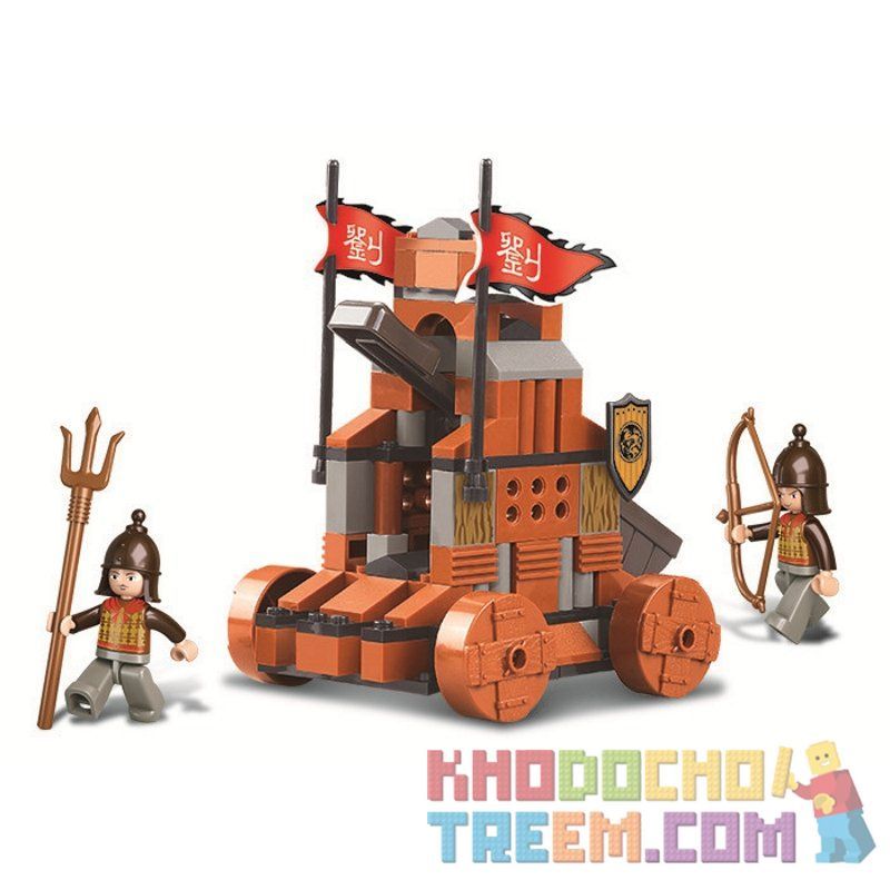 Sluban M38-B0261 B0261 0261 Xếp hình kiểu LEGO Castle Tam Quốc: Máy bắn đá 131 khối Sluban M38-B0261 B0261 0261 Xếp hình kiểu LEGO Castle Tam Quốc: Máy bắn đá 131 khối