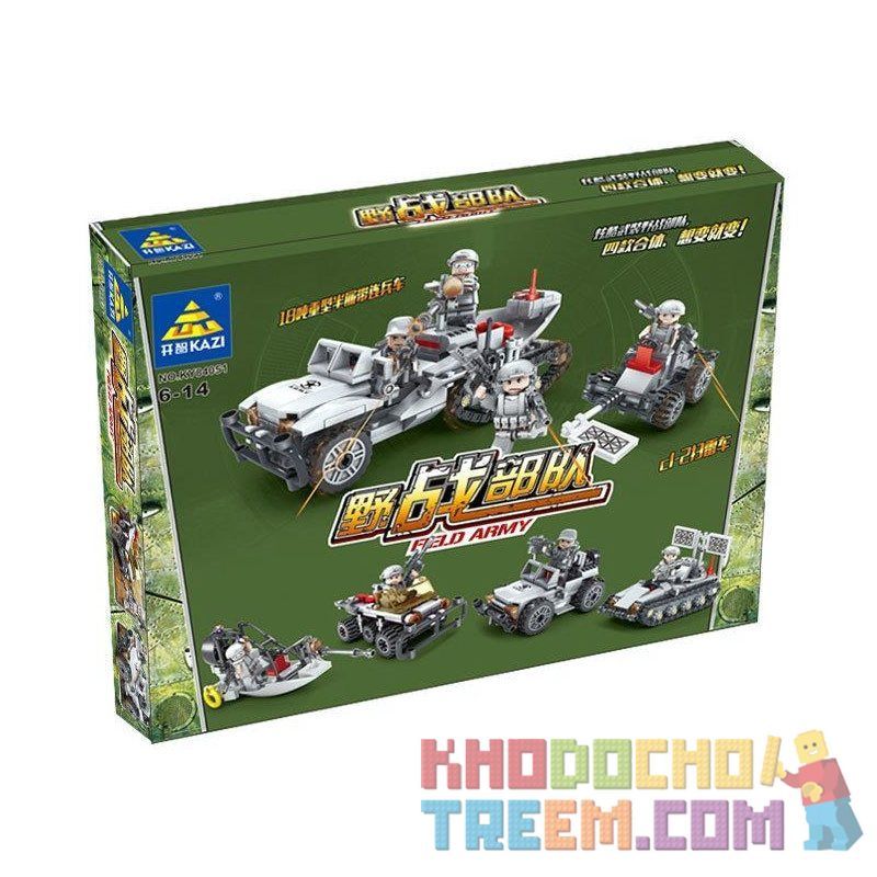 Kazi KY84051 84051 non  XE DÃ CHIẾN bộ đồ chơi xếp lắp ráp ghép mô hình Field Army Chiến Trường 393 khối Kazi KY84051 84051 non  XE DÃ CHIẾN bộ đồ chơi xếp lắp ráp ghép mô hình Field Army Chiến Trường 393 khối