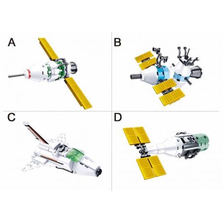 SLUBAN M38-B0731 B0731 0731 M38B0731 38-B0731 non  TÀU KHÔNG GIAN KẾT HỢP BỞI MÁY BAY bộ đồ chơi xếp lắp ráp ghép mô hình Space Thám Hiểm Không Gian 510 khối