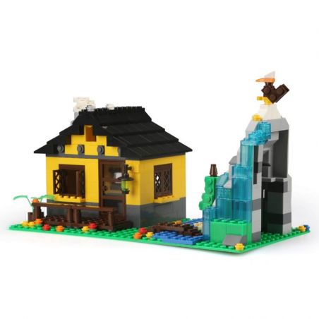WANGE 3311 non  NGÔI NHÀ TRÊN NÚI bộ đồ chơi xếp lắp ráp ghép mô hình City MOUNTAIN HUT Thành Phố 389 khối