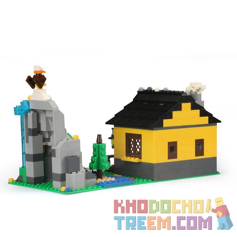 WANGE 3311 non  NGÔI NHÀ TRÊN NÚI bộ đồ chơi xếp lắp ráp ghép mô hình City MOUNTAIN HUT Thành Phố 389 khối WANGE 3311 non  NGÔI NHÀ TRÊN NÚI bộ đồ chơi xếp lắp ráp ghép mô hình City MOUNTAIN HUT Thành Phố 389 khối