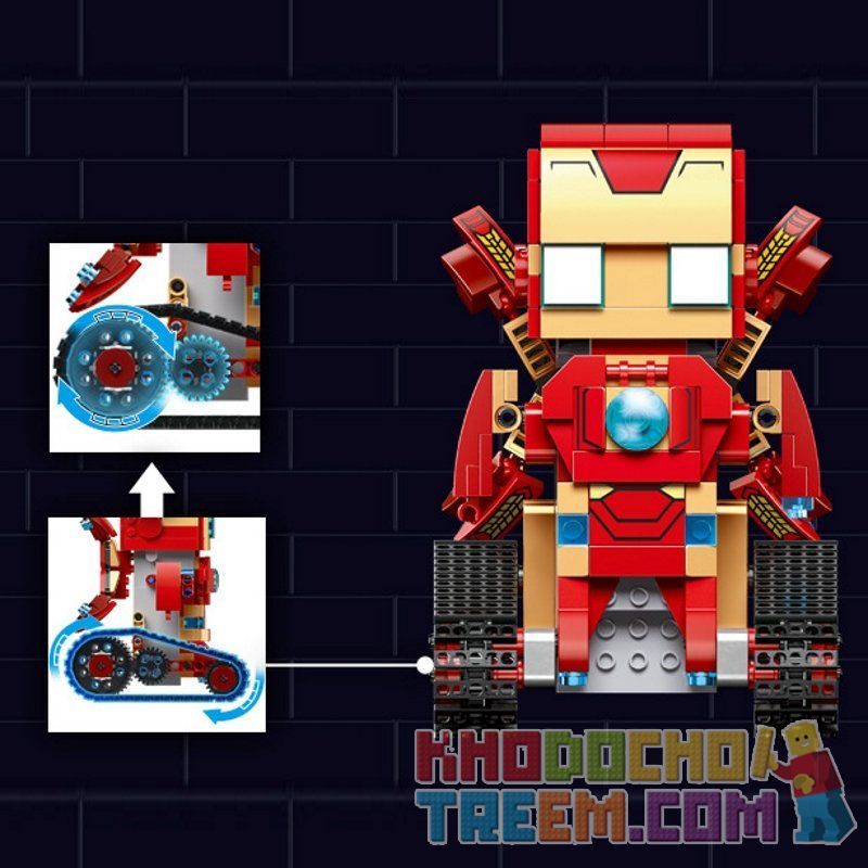 MouldKing 13038 Mould King 13038 non  NGƯỜI SẮT bộ đồ chơi xếp lắp ráp ghép mô hình Walking Brick WALKING BRICK IRON-BLOCK MAN Búp Bê Biết Đi 388 khối