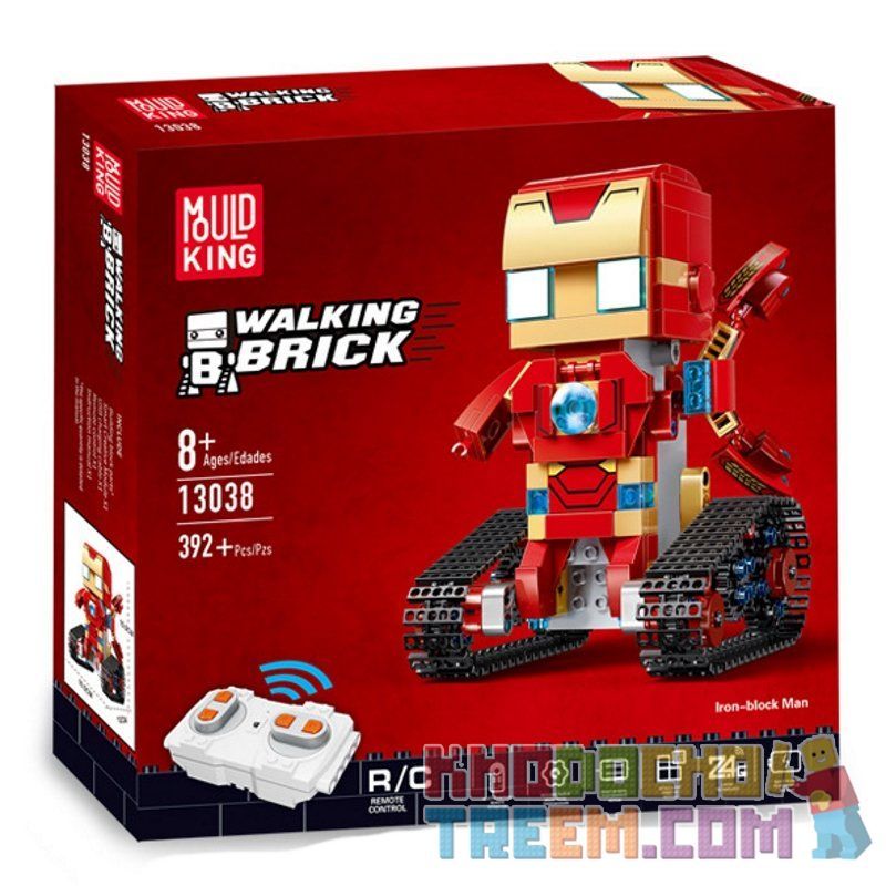 MouldKing 13038 Mould King 13038 non  NGƯỜI SẮT bộ đồ chơi xếp lắp ráp ghép mô hình Walking Brick WALKING BRICK IRON-BLOCK MAN Búp Bê Biết Đi 388 khối