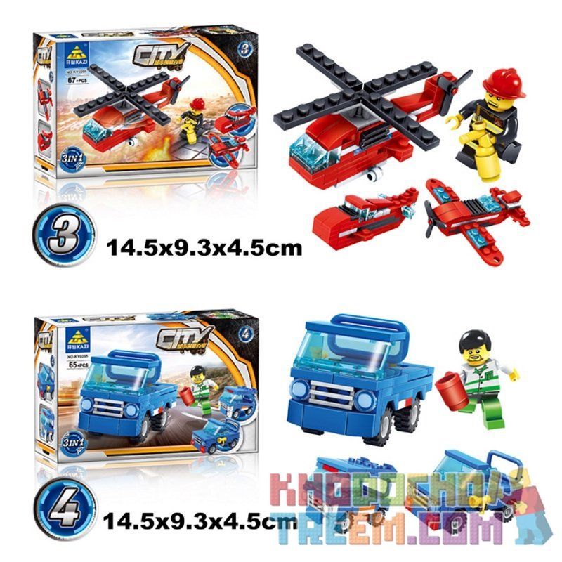 Kazi KY6095 6095 non  6 LOẠI HÌNH SÁNG TẠO ĐÔ THỊ bộ đồ chơi xếp lắp ráp ghép mô hình City Thành Phố 387 khối
