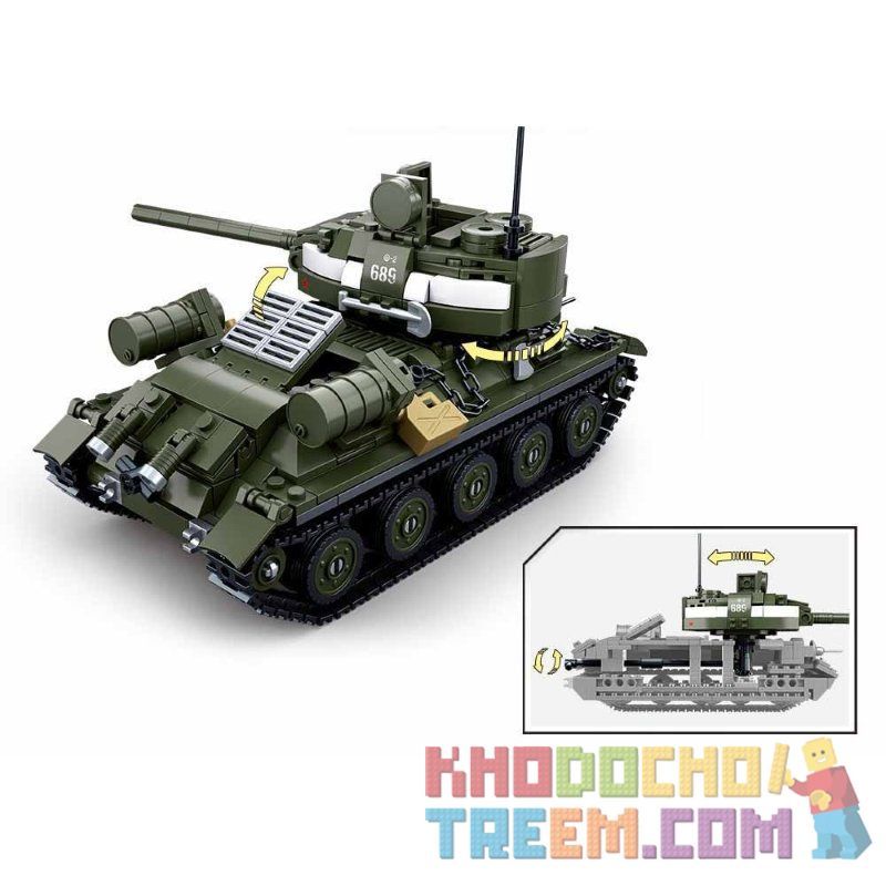 SLUBAN M38-B0689 B0689 0689 M38B0689 38-B0689 non  XE TĂNG T34 HẠNG TRUNG bộ đồ chơi xếp lắp ráp ghép mô hình World War Ii T34\85 MEDIUM TANK Chiến Tranh Thế Giới Thứ 2 387 khối SLUBAN M38-B0689 B0689 0689 M38B0689 38-B0689 non  XE TĂNG T34 HẠNG TRUNG bộ đồ chơi xếp lắp ráp ghép mô hình World War Ii T34\85 MEDIUM TANK Chiến Tranh Thế Giới Thứ 2 387 khối