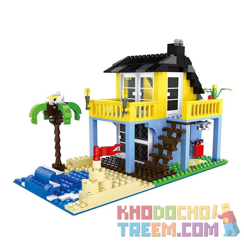 DR.LUCK 3310 WANGE 3310 Xếp hình kiểu Lego CITY Seaview Holiday Home Architecture Sea View Holiday Home Nhà Nghỉ Mát Nhìn Ra Biển 386 khối DR.LUCK 3310 WANGE 3310 Xếp hình kiểu Lego CITY Seaview Holiday Home Architecture Sea View Holiday Home Nhà Nghỉ Mát Nhìn Ra Biển 386 khối