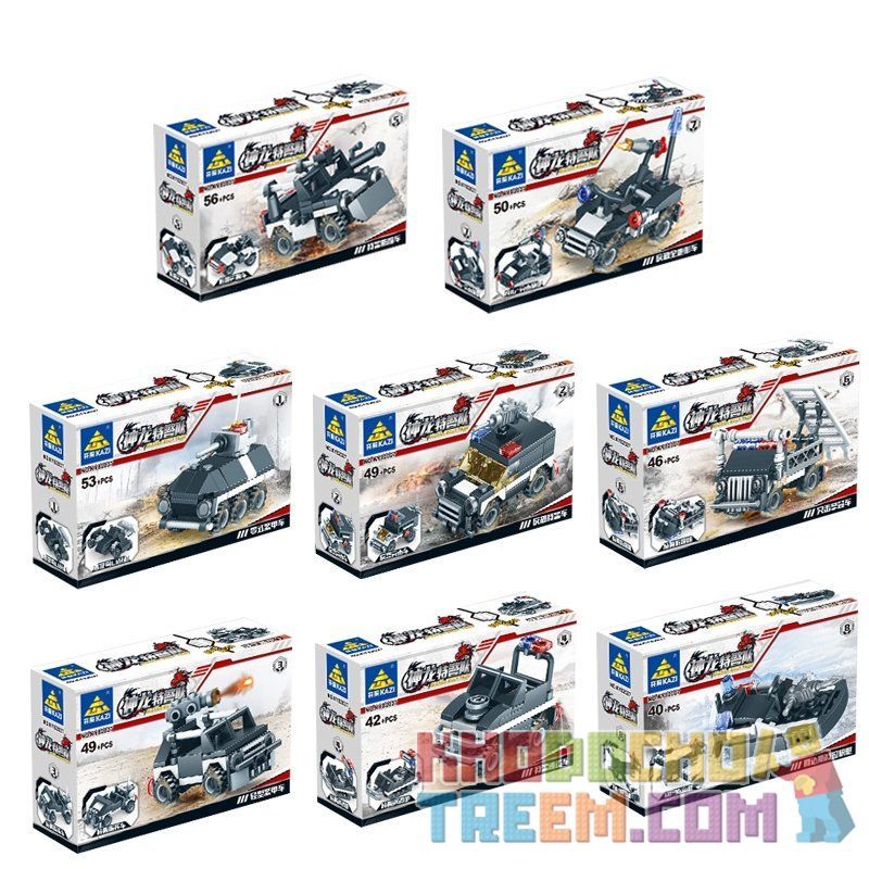 Kazi KY82027 82027 non  XE CHIẾN ĐẤU BỌC THÉP HẠNG NHẸ LỘI NƯỚC KIỂU 90 bộ đồ chơi xếp lắp ráp ghép mô hình Dragon Swat Team Đội Cảnh Sát Rồng 385 khối