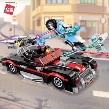 Enlighten 3402 Qman 3402 non  SIÊU XE BÓNG bộ đồ chơi xếp lắp ráp ghép mô hình Power Squad Biệt Đội Siêu Đẳng 371 khối