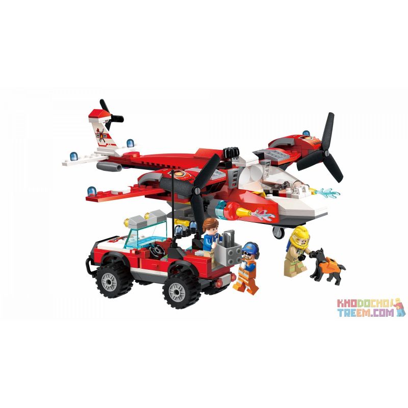 Enlighten 2805 Qman 2805 non Lego ĐỘI TÌM KIẾM CỨU NẠN RỪNG bộ đồ chơi xếp lắp ráp ghép mô hình Fire Rescure FIRERESCUE Cứu Hỏa 369 khối