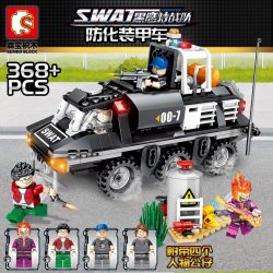 SEMBO 102367 non  XE BỌC THÉP HÓA HỌC bộ đồ chơi xếp lắp ráp ghép mô hình Swat Special Force Đặc Nhiệm 368 khối