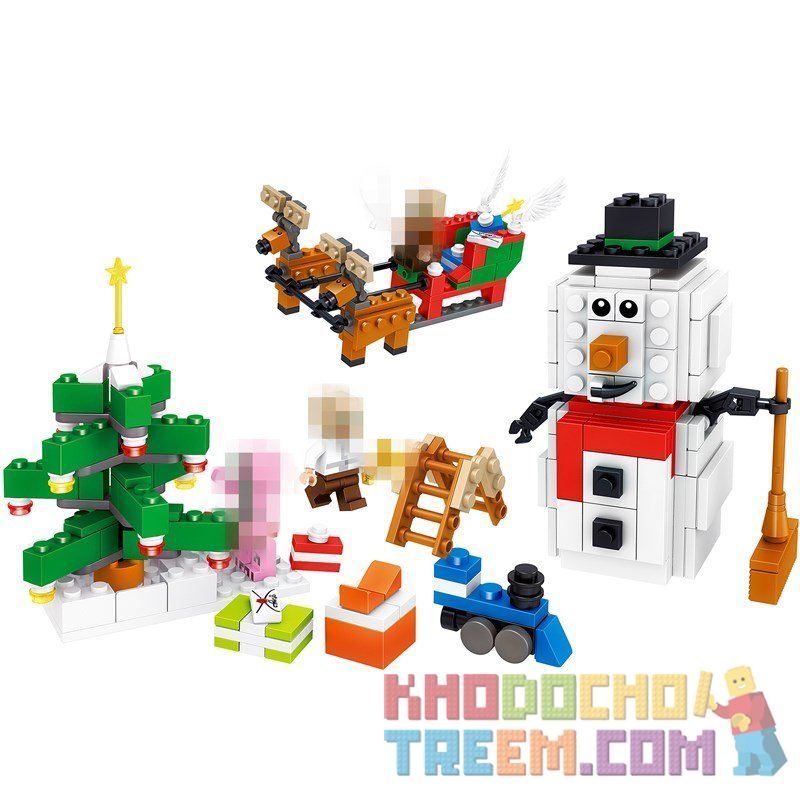LELE 33258 Xếp hình kiểu Lego MINECRAFT My World Santa And Snowman Ông Già Noel Và Người Tuyết 368 khối LELE 33258 Xếp hình kiểu Lego MINECRAFT My World Santa And Snowman Ông Già Noel Và Người Tuyết 368 khối