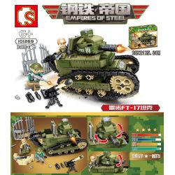 SEMBO 101269 non  XE TĂNG CHIẾN ĐẤU bộ đồ chơi xếp lắp ráp ghép mô hình Empires Of Steel Đế Chế Thép 368 khối