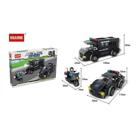 HSANHE 6513 Xếp hình kiểu  SWAT SPECIAL FORCE SWAT Escort Fleet Đội Tàu Hộ Tống SWAT 359 khối