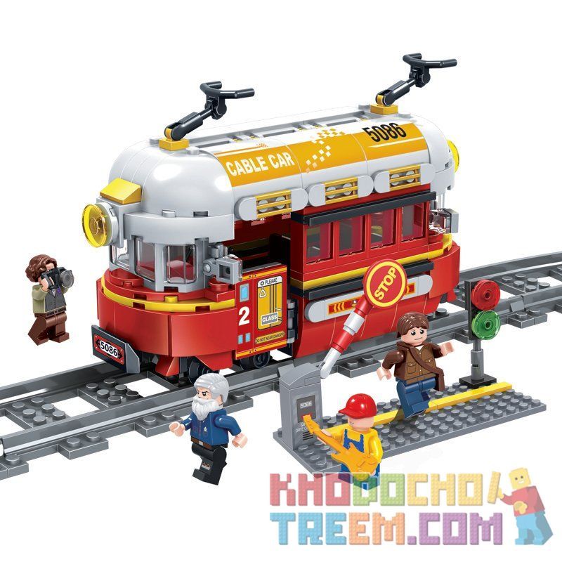 Winner 5086 non Lego TÀU DING DING bộ đồ chơi xếp lắp ráp ghép mô hình Trains Tàu Hỏa 361 khối