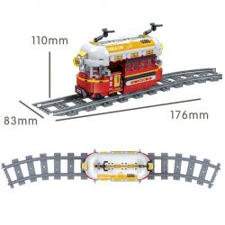 Winner 5086 non  TÀU DING DING bộ đồ chơi xếp lắp ráp ghép mô hình Trains Tàu Hỏa 361 khối