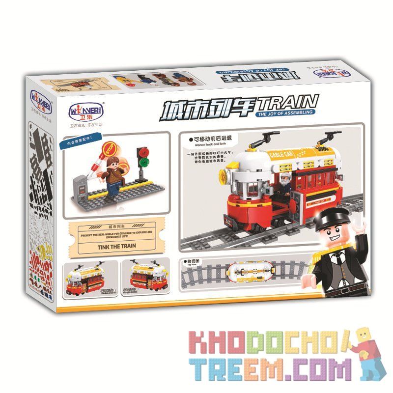 Winner 5086 non  TÀU DING DING bộ đồ chơi xếp lắp ráp ghép mô hình Trains Tàu Hỏa 361 khối