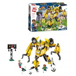 Enlighten 3004 Qman 3004 non  NGƯỜI MÁY BIẾN HÌNH ĐÁ BÓNG bộ đồ chơi xếp lắp ráp ghép mô hình Transformers SUPER SOCCER Robot Đại Chiến Người Máy Biến Hình 357 khối